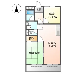 プロムナード中山Ⅱ【1階】の間取り