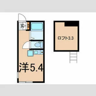 リュミエ安善【1階】の間取り