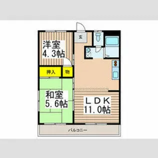メゾン立川【1階】の間取り