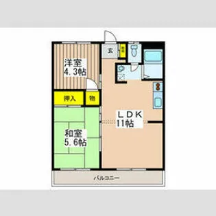 メゾン立川【2階】の間取り