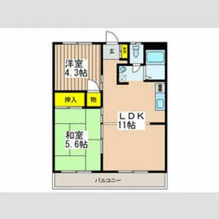 メゾン立川【103号室】の間取り