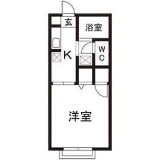 サンビアンR棟【2階】の間取り
