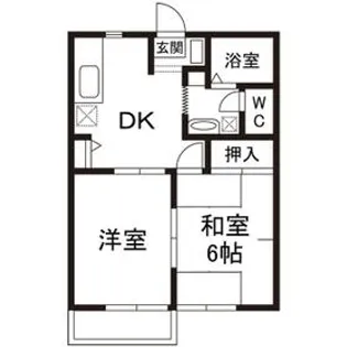 フィールドシティー A棟【101号室】の間取り