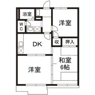 カーサソルジアーテ E棟【2階】の間取り
