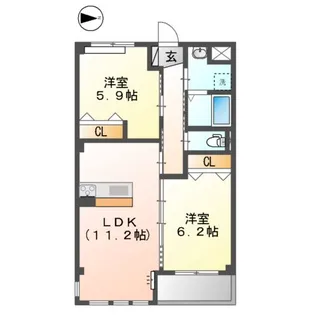 サンウッド南大高【2階】の間取り