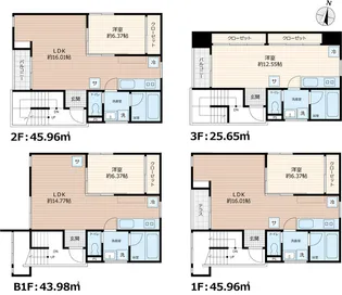 SCENE.Meguro Sauna Residence 【1階】の間取り