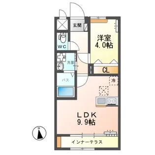 ラウレア【1階】の間取り
