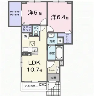 ポルトⅡ【1階】の間取り