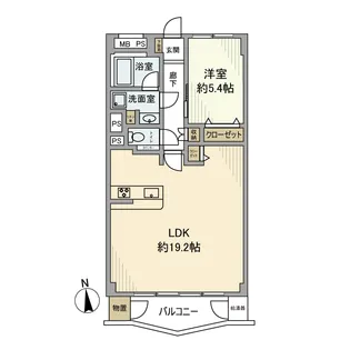 横浜ハイタウン1号棟【6階】の間取り