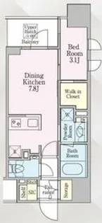 グランリビオ芝大門【4階】の間取り