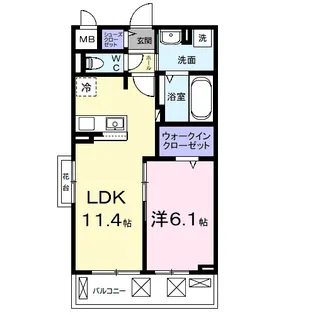 ルポン ボヌール【2階】の間取り