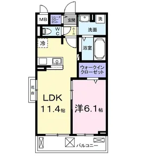 ルポン ボヌール【3階】の間取り