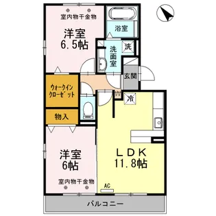 フィオーレ ジャンダルム【3階】の間取り