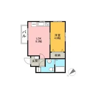 クレサ空港前【0302号室】の間取り