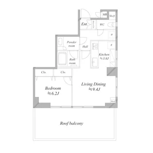 ザ・パークレックス南麻布【6階】の間取り