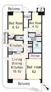 モア・ステージ西千葉【3階】の間取り