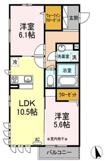 コンフォートプラス・T【0201号室】の間取り