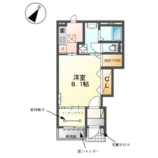 ラ・クレアージュ【1階】の間取り