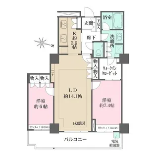 プラウドタワー船橋【20階】の間取り