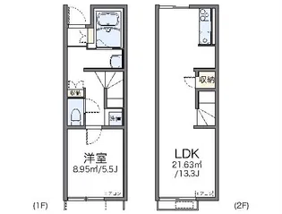 レオネクスト向日葵【106号室】の間取り