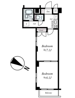 シンシア西荻窪【203号室号室】の間取り