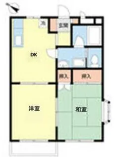 フラットベル三山【2階】の間取り