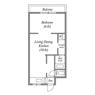 笹部ハイツ【1階】の間取り