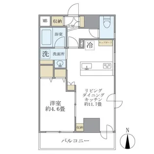 ISM中野坂上【5階】の間取り