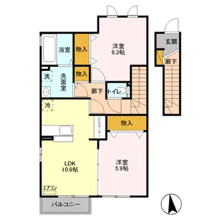 モリ ロワイヤル【2階】の間取り