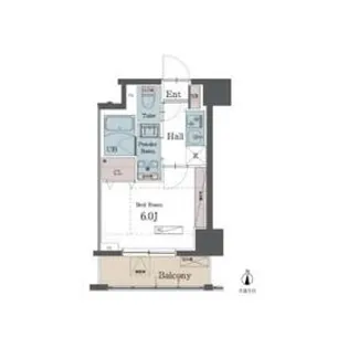 ラグゼナ横浜鶴見【5階】の間取り