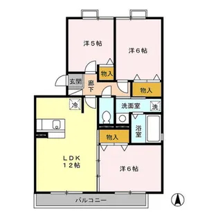 メゾン・ド・ソレイユ B【3階】の間取り