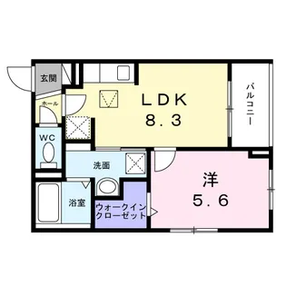 アンジュ茨木【1階】の間取り