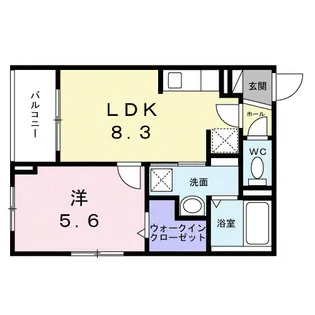 アンジュ茨木【2階】の間取り