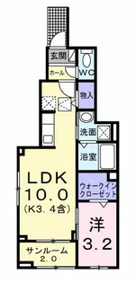 ソレイユ緑ヶ丘【1階】の間取り