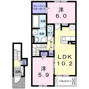 ポポラ【2階】の間取り