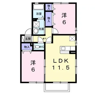 アベリアタウンB【2階】の間取り