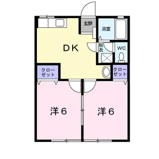 シティハイム見和【1階】の間取り