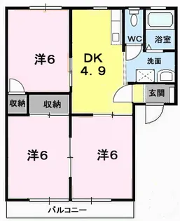 パークハイツⅡ【2階】の間取り