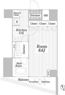 コートヒルズ広尾南【14階】の間取り
