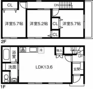 リバーサイドおりづ【101号室】の間取り