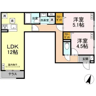 セレスティア中央 II【1階】の間取り