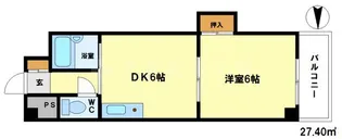 ノルデンハイム天神橋【5階】の間取り