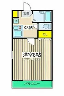 ルセアン・チェリーヒル【105号室】の間取り