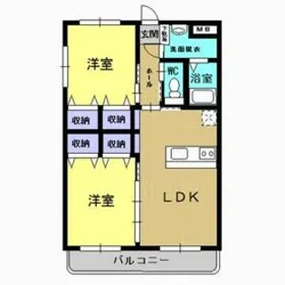 プランドール【2階】の間取り