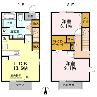 サニーコート【A号室】の間取り
