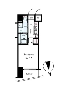 グリフィン横浜 グランステージ【802号室号室】の間取り