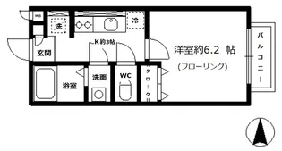 パル石橋【102号室号室】の間取り