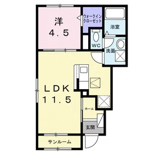 エレガンス メゾン Ⅰ【1階】の間取り
