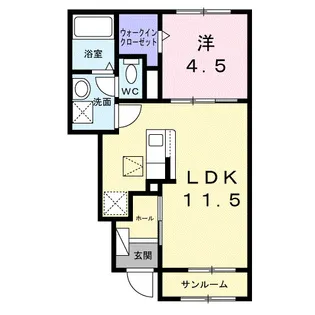 エレガンス メゾン Ⅰ【1階】の間取り