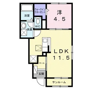 エレガンス メゾン Ⅰ【1階】の間取り